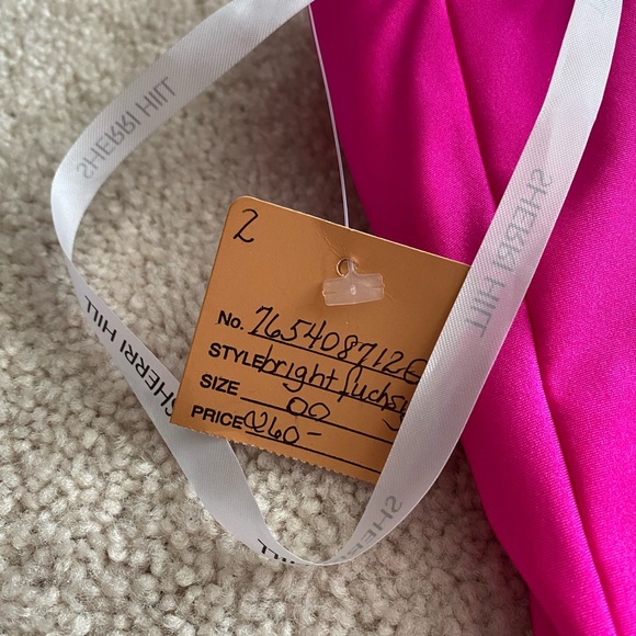 SHERRI HILL hot pink dress, size 00 small - Picture 3 of 3